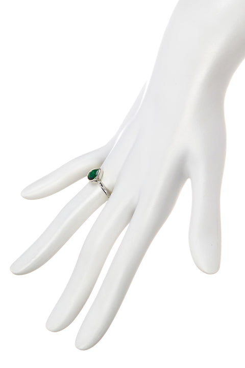 Emerald Cubic Zirconia Pear Shaped Ring - SF