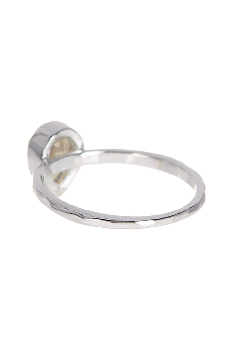 White CZ Cubic Zirconia Pear Shaped Ring - SF