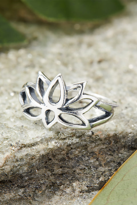 Silver Lotus Ring - SF