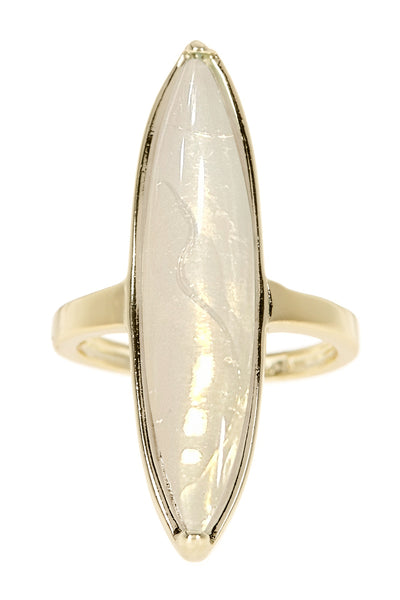 Moonstone Crystal Marquise Statement Ring - GF