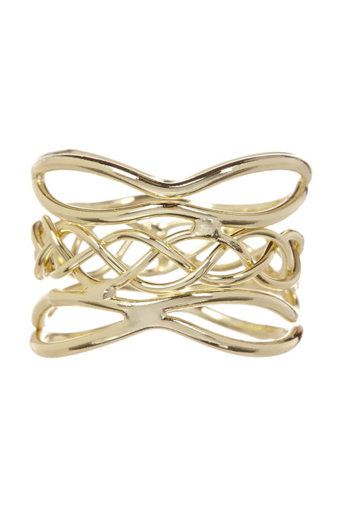 Handmade Geometric Infinity Wire Statement Ring - GF