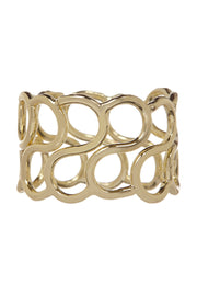 Handmade Geometric Wave Line Statement Ring - GF