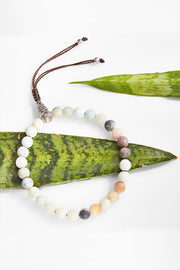 Amazonite Mala Beads Adjustable Bracelet - SF