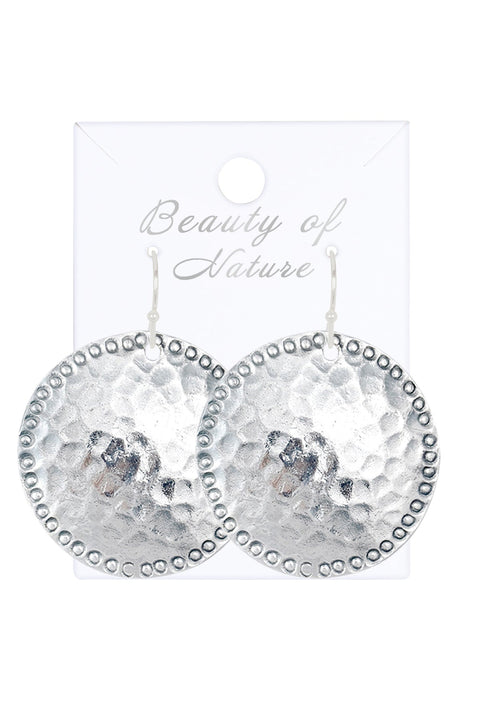 Hammered Disc Earrings - SF