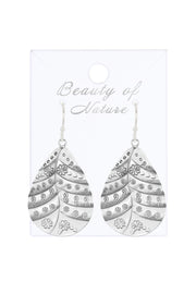 Hammered Floral Earrings - SF