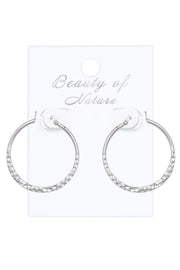 1.5" Dia. Hammered Hoop Earrings - SF