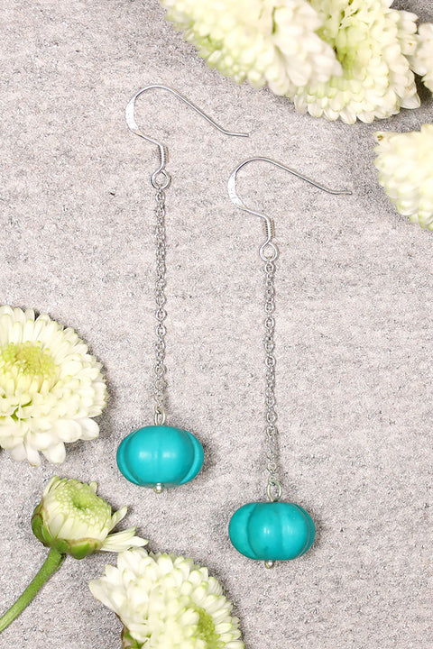 Turquoise Heather Drop Earrings - SF