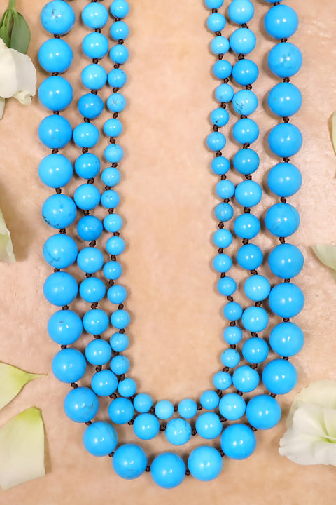 Turquoise & Silver Plated Blue Ridge Necklace - SF
