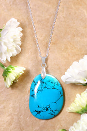 Turquoise Pendant Necklace - SF