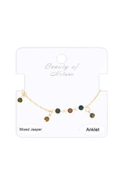 Mixed Jasper Beaded Serena Anklet - GF