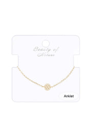 Filigree Charm Anklet - GF