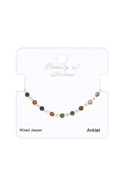 Mixed Jasper Beaded Anklet - GF
