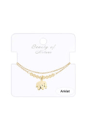 Elephant Charm Anklet - GF