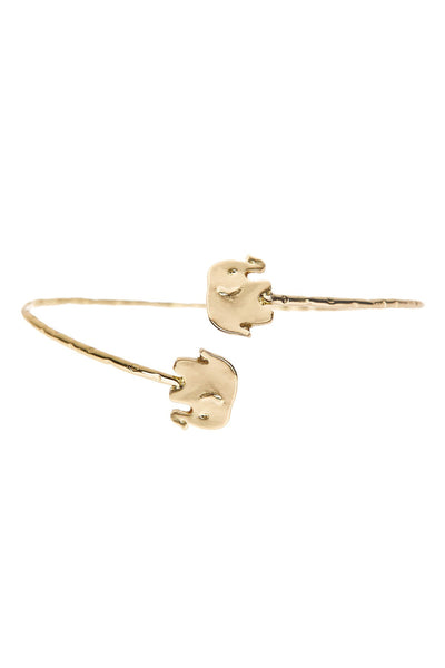 Elephant Charm Cuff Bracelet - GF