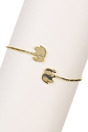 Elephant Charm Cuff Bracelet - GF