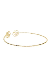 Rose Charm Cuff Bracelet - GF