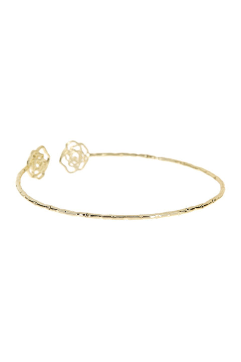 Rose Charm Cuff Bracelet - GF