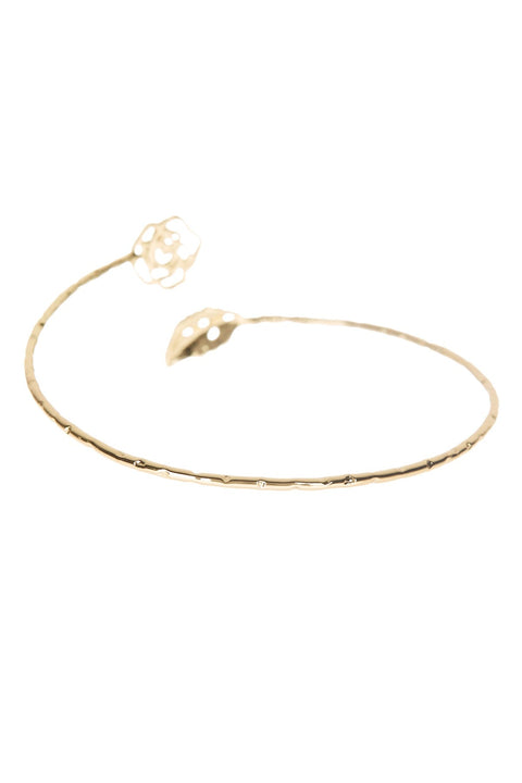 Rose Charm Cuff Bracelet - GF