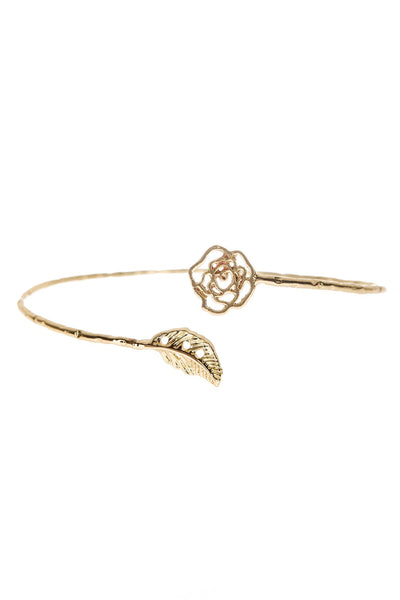 Rose Charm Cuff Bracelet - GF