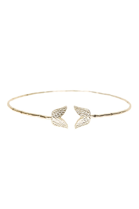 Angel Wings Charm Cuff Bracelet - GF