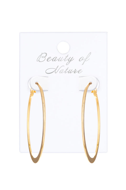 Large Hammered Lever Back Hoop Earrings - GF