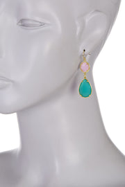 Amazonite Crystal Drop Earrings - GF