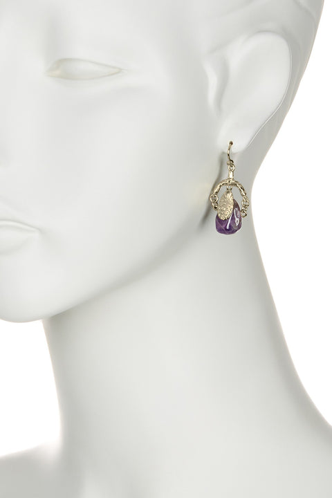 Amethyst Vintage Drop Earrings - AG