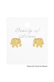 Elephant Post Earrings - GF