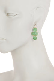 Green Aventurine Stack Drop Earrings - GF