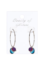 Mixed Crystal Briolettes Hoop Earrings - SF