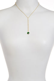 Emerald Crystal & Austrian Crystal Y Necklace - GF