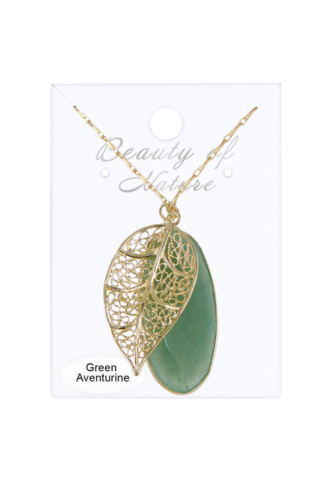 Green Aventurine Pendant Necklace - GF