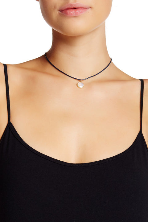 Moonstone Crystal Briolette Choker Necklace - GF