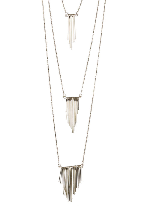 Three Layered Tassel Necklace - SF