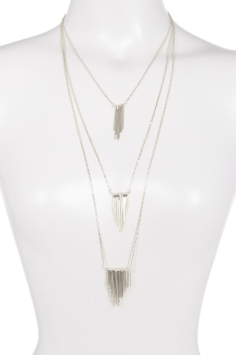 Three Layered Tassel Necklace - SF