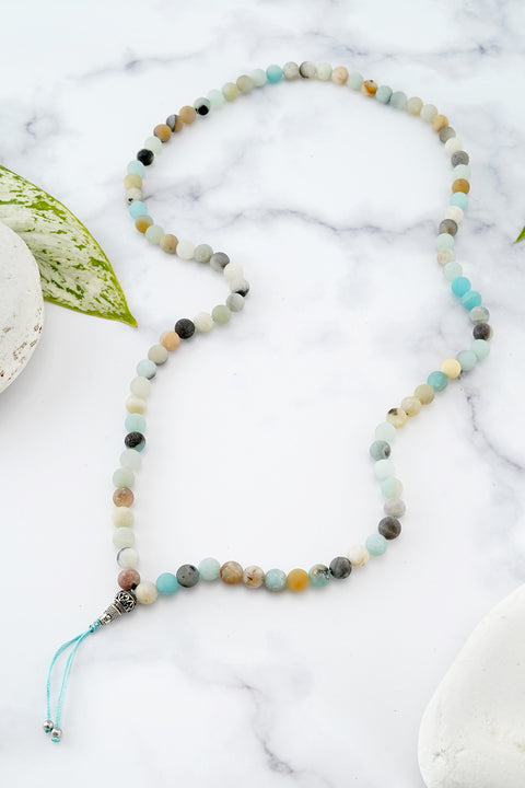 Amazonite Mala Beads Prayer Necklace - SF