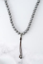 Hematite Druzy Quartz Mala Beads Prayer Necklace - SF