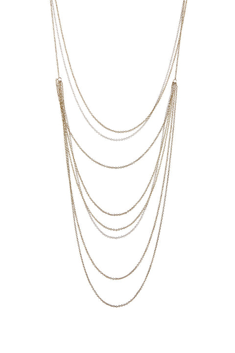 Multi Strand Drape Necklace - SF/GF