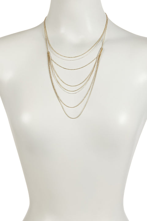 Multi Strand Drape Necklace - SF/GF
