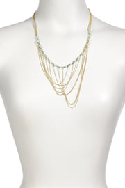 Amazonite & Multi Strand Drape Necklace - GF