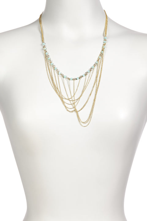 Amazonite & Multi Strand Drape Necklace - GF