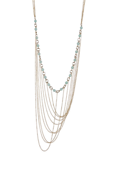 Amazonite & Multi Strand Drape Necklace - GF