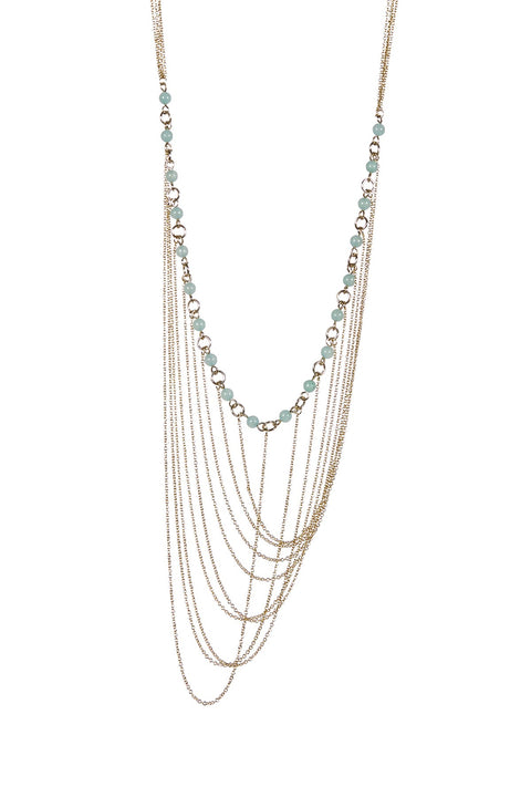 Amazonite & Multi Strand Drape Necklace - GF