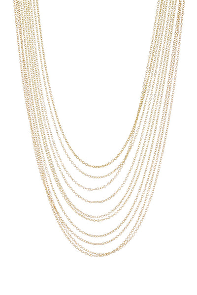 Multi Strand Drape Necklace - GF