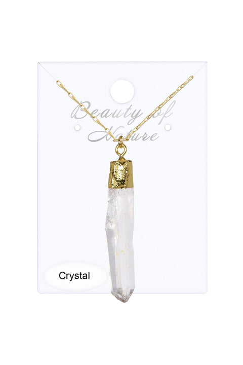 Quartz Geode 30" Pendant Necklace - GF