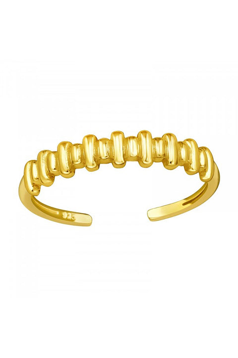 18k Vermeil Adjustable Bars Toe Ring - VM