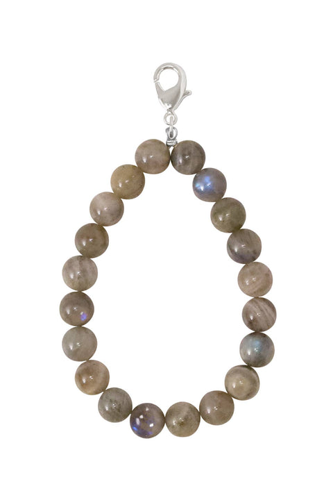 Labradorite 8mm Mala Beads Keychain - SF/GF