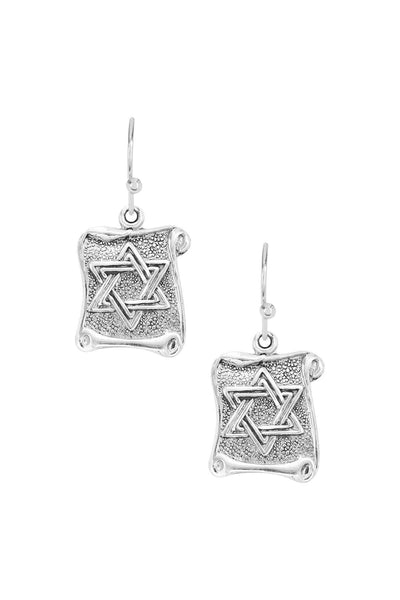 Star Of David Drop Earrings - SF