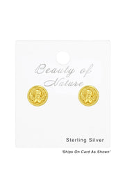 Sterling Silver Cupid Ear Studs - VM