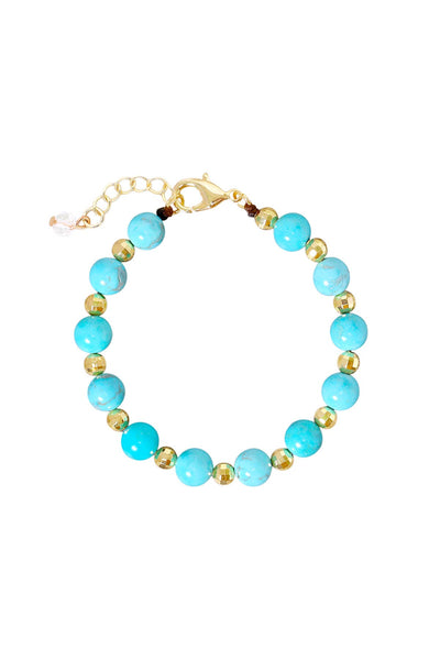 Stabilized Turquoise Chakra Bracelet - GF
